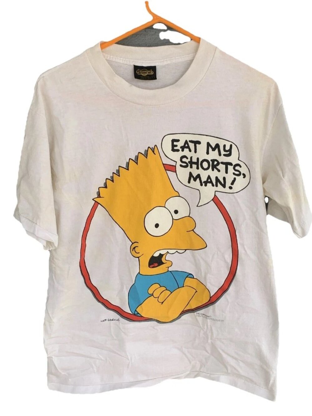 Bart Simpsons Eat My Shorts 1990 Changes Fox Single Stitch USA 90's T-Shirt Vtg